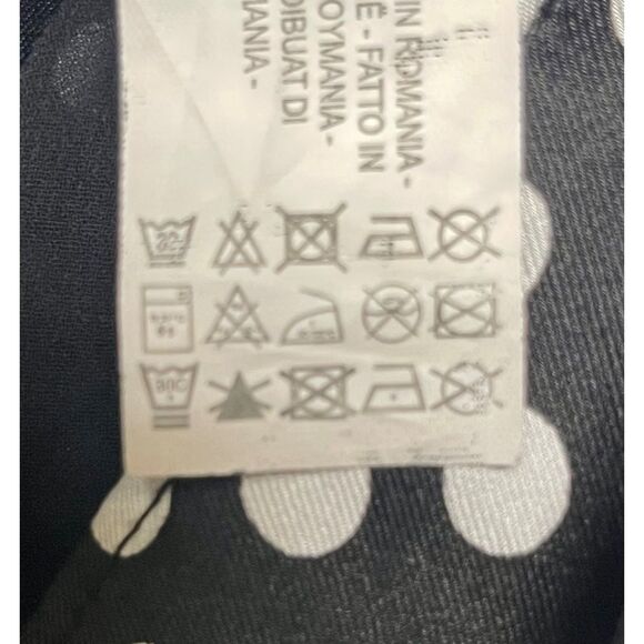 ZARA Dress Black With White Polka Dots, Neck Tie, Full Sleeves, Sz S - Picture 10 of 11